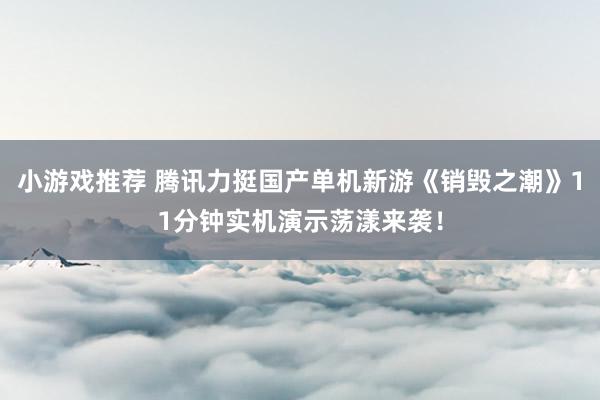 小游戏推荐 腾讯力挺国产单机新游《销毁之潮》11分钟实机演示荡漾来袭！